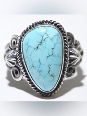 Navajo Andy Cadman Mine 8 Turquoise & Sterling  Silver Ring